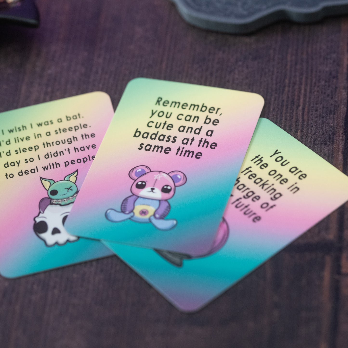 The Sweary Affirmation Shop - Affirmation Deck | Funny Pastel Affirmations | 20 Card Set | Gender Neutral