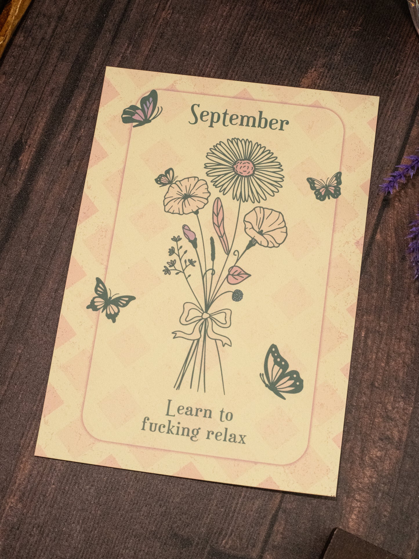 Birth Month Flower Prints - Custom Sweary Affirmations