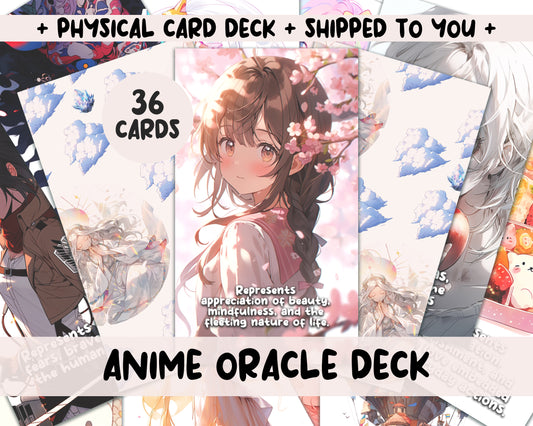 Anime Oracle Card Deck - a captivating oracle card deck infused with the vibrancy of anime and kawaii aesthetics