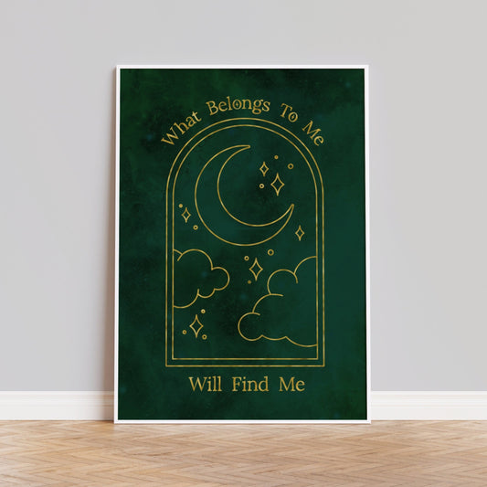 What Belongs To Me Will Find Me Affirmation Art Print | Chic Home Decor