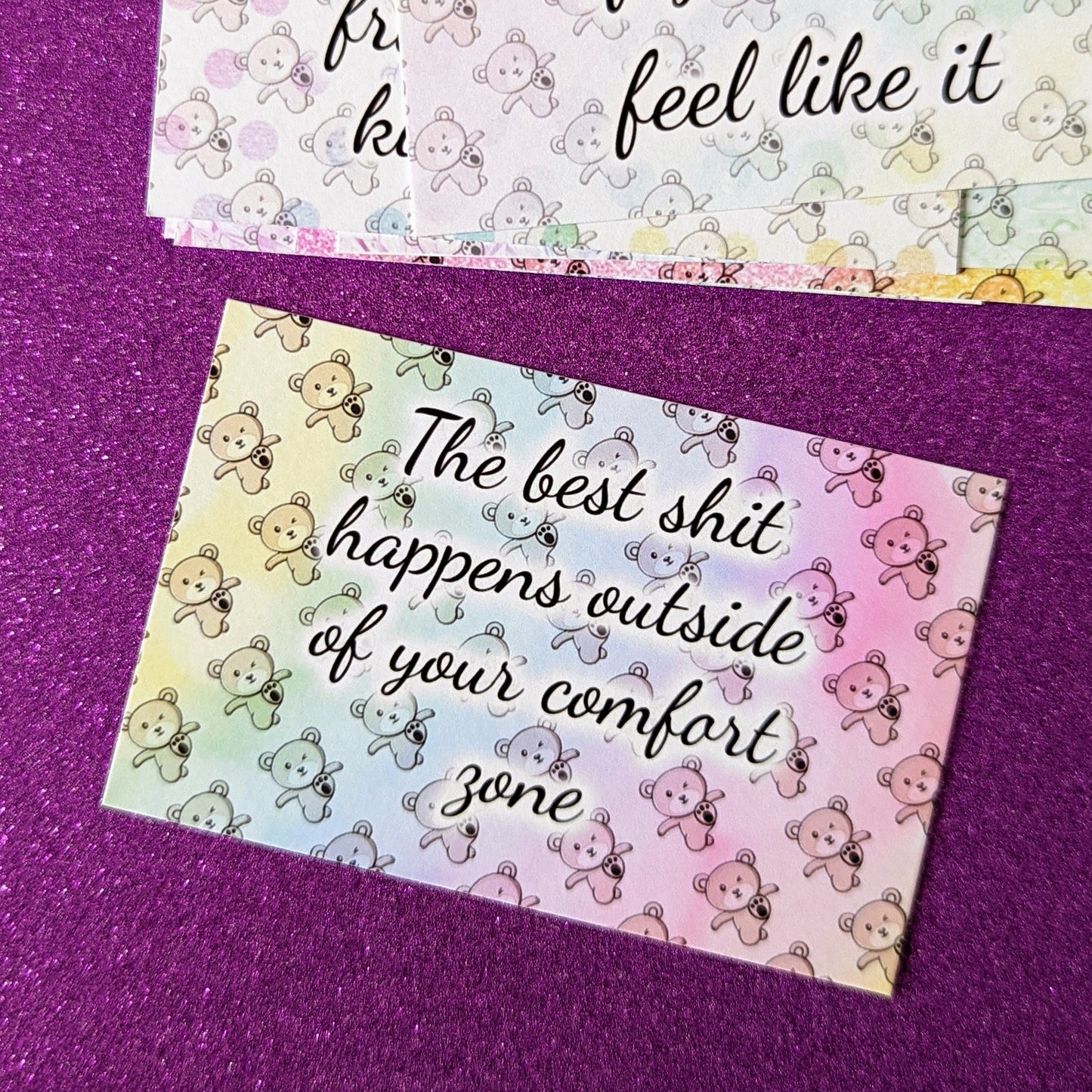 The Sweary Affirmation Shop - Buttkicking Affirmations Deck | Sweary Encouragement Cards | Custom Rainbow Card Set | Personalised Affirmation Gift Box