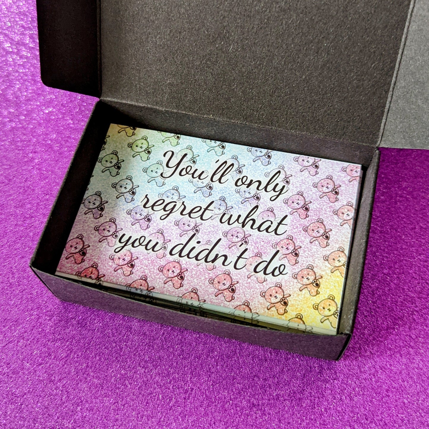 The Sweary Affirmation Shop - Buttkicking Affirmations Deck | Sweary Encouragement Cards | Custom Rainbow Card Set | Personalised Affirmation Gift Box