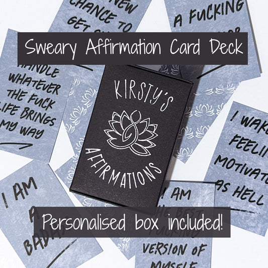 The Sweary Affirmation Shop - Custom Sweary Affirmation Deck | Mindful Daily Affirmation Cards | Funny Affirmations for Gifting